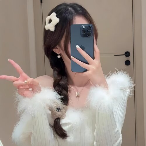 ins少女毛绒五角星可爱发夹