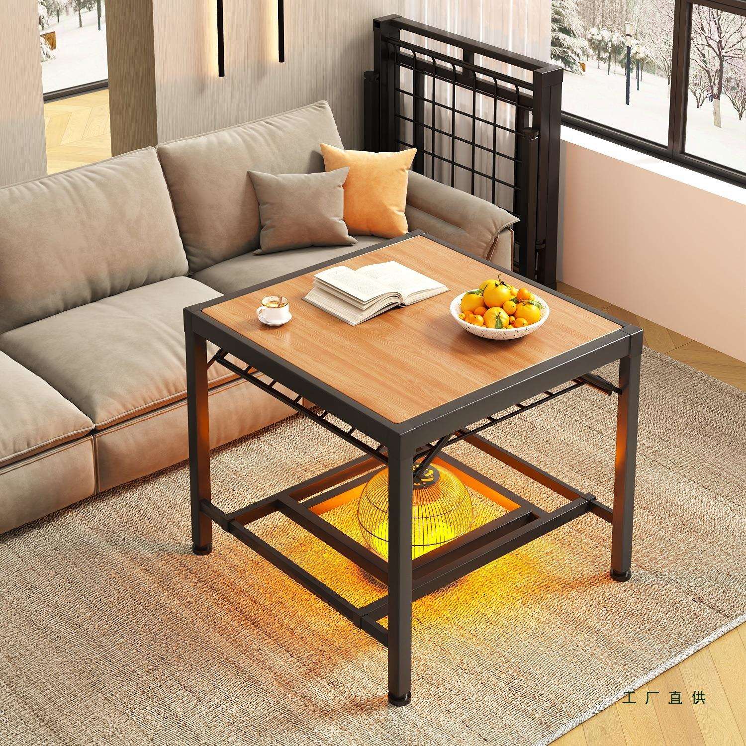 烤火桌可折叠2025新款家用冬季烤火桌子四方桌正方形取暖桌烤火架