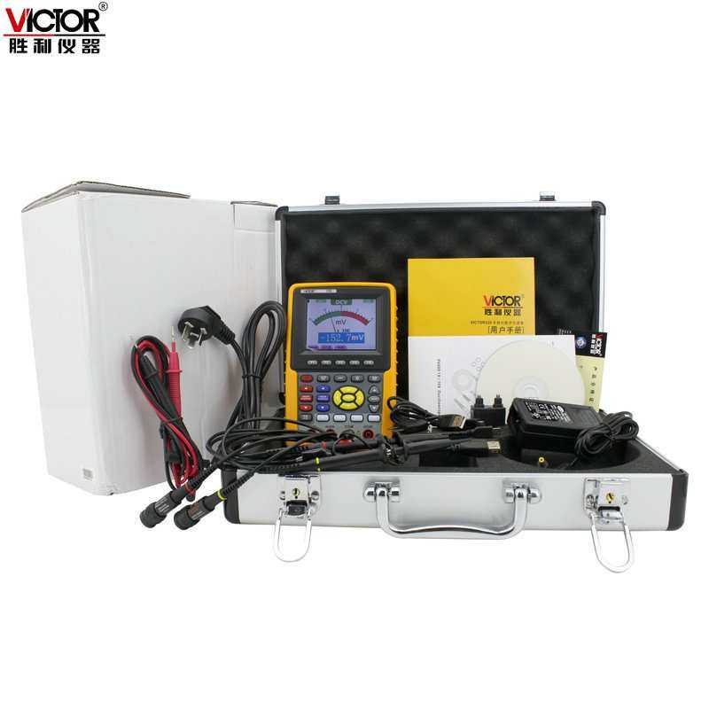 胜利仪器 手持式示波表VC220 彩色示波器20MHZ 双通道 带电脑接口