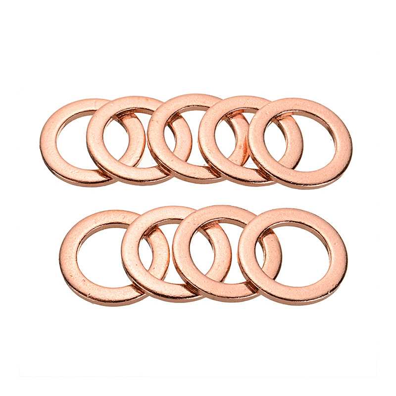 400pcs紫铜密封垫圈盒装 紫铜油封垫片组合 O型平垫圈 跨境货源