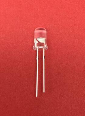 F5紫色直插件发光二极管高亮透明5MM圆头白发紫光有边LED灯珠紫灯