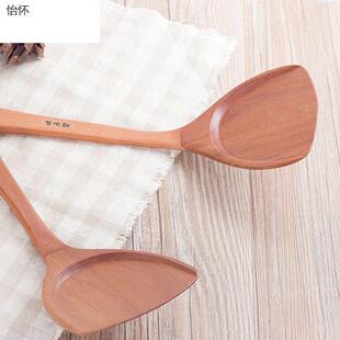 原木铲家用不粘锅炒菜木铲实木锅铲加长柄木质锅铲子厨房用品