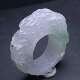 12.3mm 缅甸天然翡翠a货冰种龙头玉扳指xqa卡21.2 11.8 圈口24