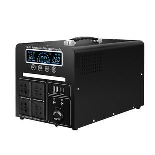 2000W功率220v大容量户外便携式移动储能电源用于露营摆摊直播