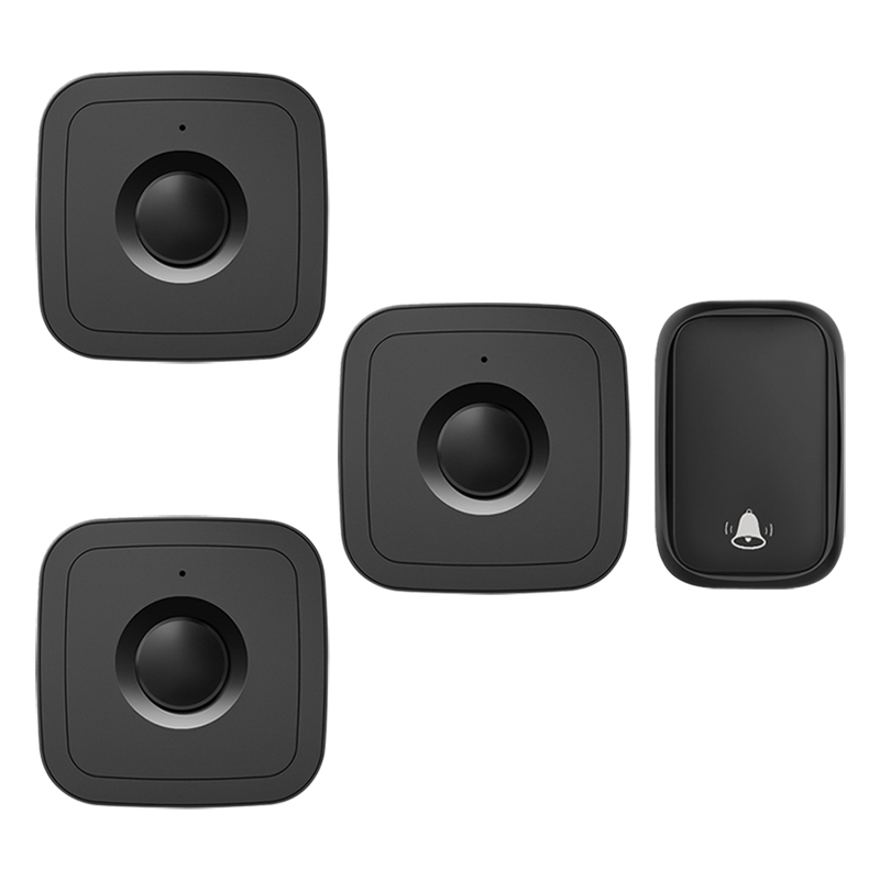 防水自发电门铃无线家用不用电池智能电子遥控铃一拖三老人呼叫器