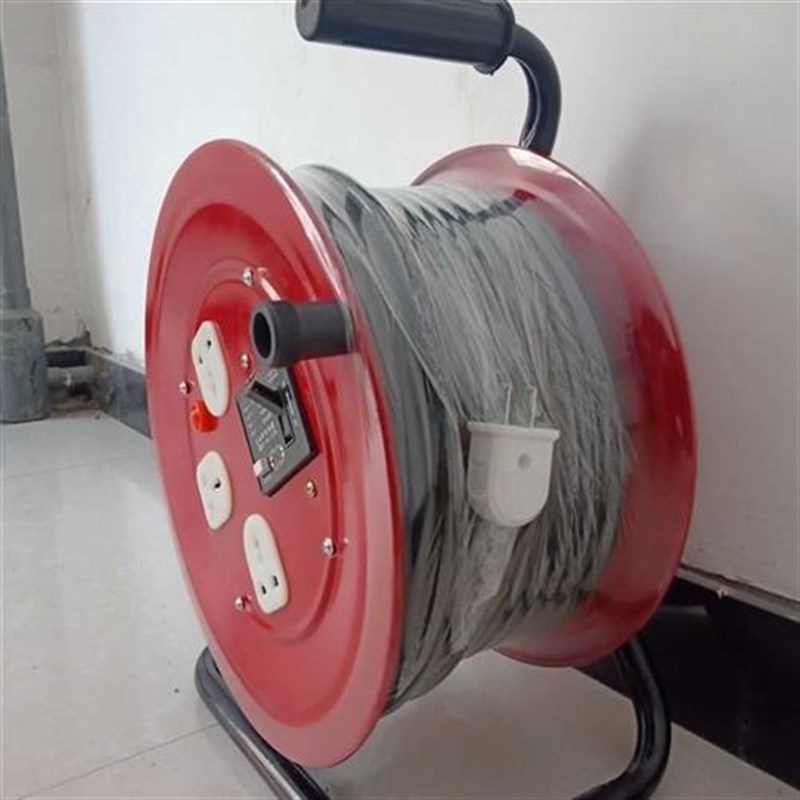 移动电缆盘线滚子绕线盘带纯铜2芯2.5/4平方牛筋线20米30米40米
