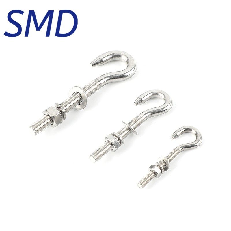 304不锈钢加长吊环螺丝圈型螺栓 钩形羊眼螺丝开口闭体钩M6M8M10,五金/工具,螺栓,淘宝优惠券,粉丝福利购,淘宝优惠卷