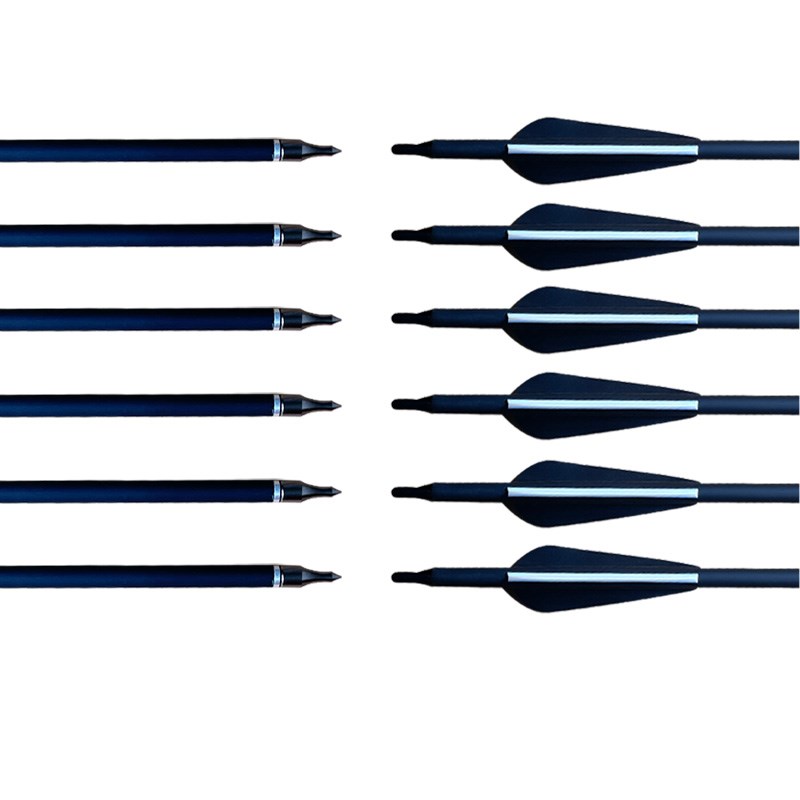 胶羽混碳箭黑白混碳箭混碳箭杆高强度箭支景区箭馆竞技比赛用箭