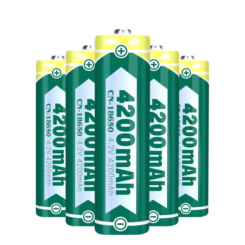 英文18650大容量锂电池标称4200mAh手电筒循环充电电池3.7-4.2V