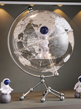 创意地球仪摆件家居办公室酒柜电视柜客厅氛围感好物高级感装饰品