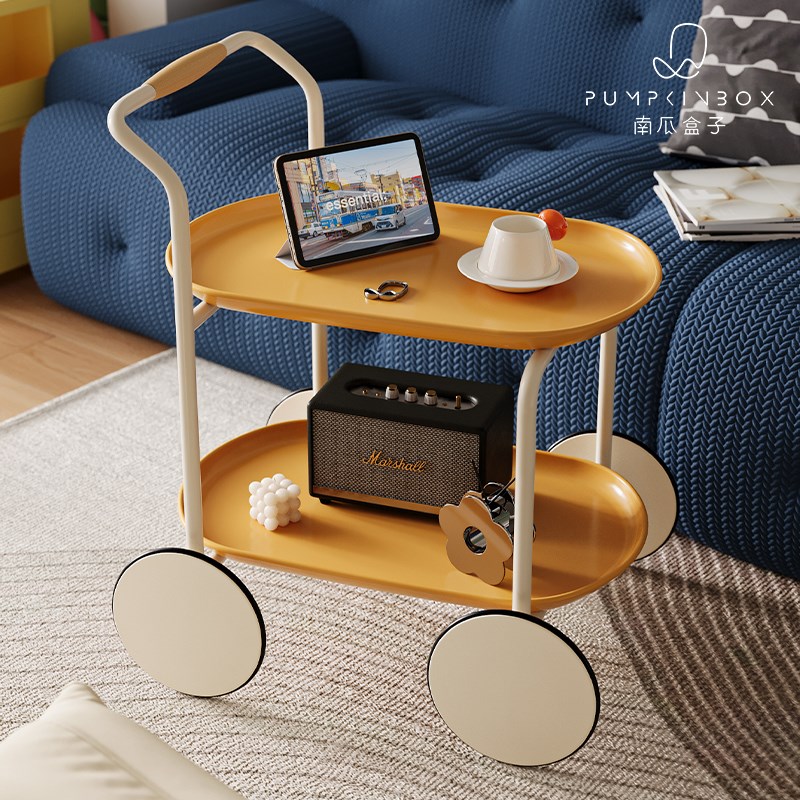 可移动茶几客厅小推车边几现代简约奶油风创意小桌子小户型床边桌