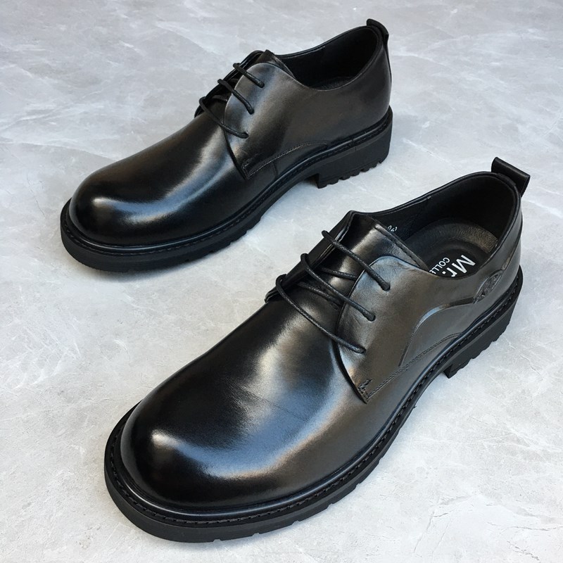 外贸撤柜男鞋大头皮鞋真皮头层牛皮英伦商务正装休闲鞋男士婚鞋子