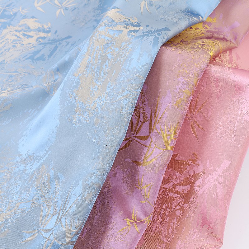 人丝醋酸双色提花面料 汉服连衣裙旗袍外套布料 古风提花布现货