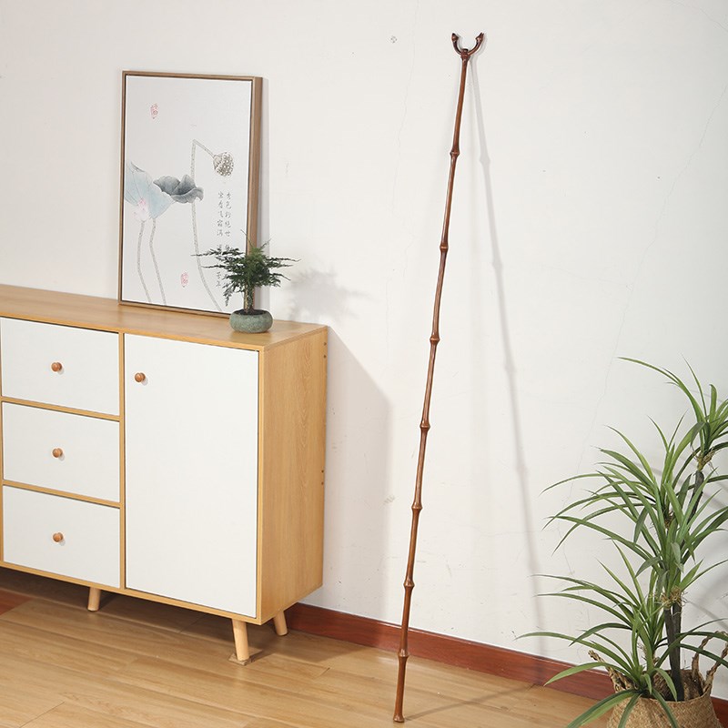 中式衣叉筇竹手工竹制叉架实木画叉画杆画叉杆杆画书画挑画晾衣杆