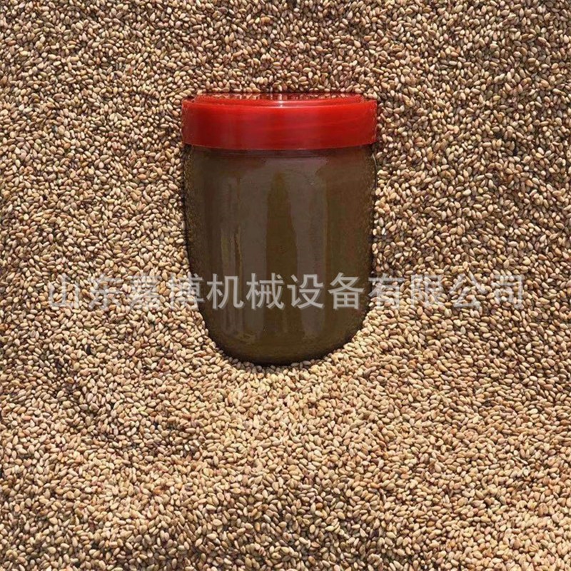 山东麻汁酱电动石磨机花生麻汁酱机大型香油麻汁石磨口留余香