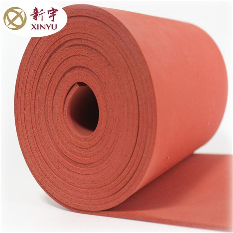 硅胶发泡板耐高温板垫海绵板发泡硅胶板垫密封条垫板红色减震