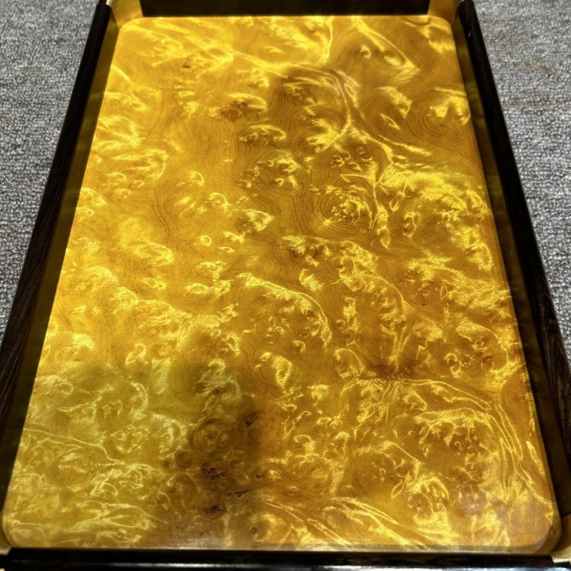 乌木框 满瘤疤鬼脸长方形家用茶盘文玩托盘文盘水果盘家具用品