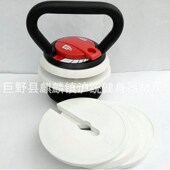 可调节提壶 男士 女士健身器材 40磅红色可调节壶铃 可调壶铃