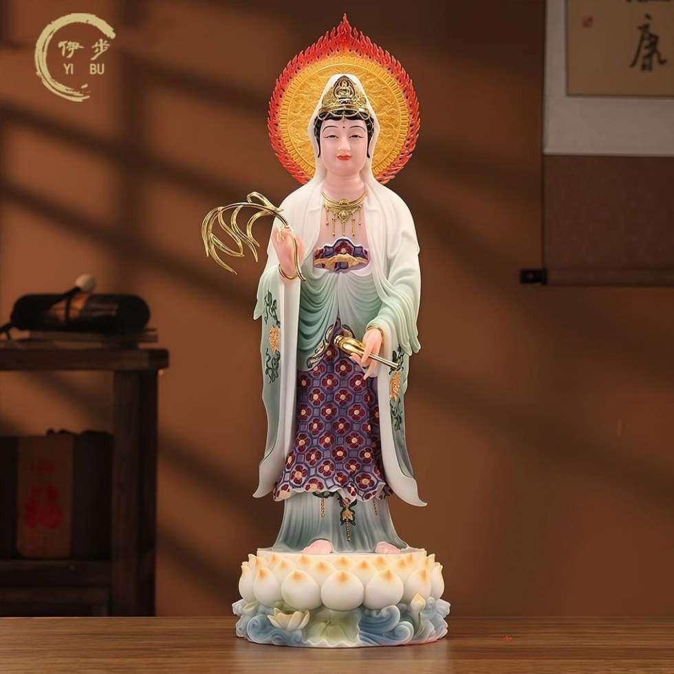 汉白玉释迦牟尼佛阿弥陀佛西方三圣观世音大势至娑婆三圣家用供奉