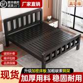 铁架床出租屋特厚加厚铁床组装 铁艺床加粗加厚铁床卧室轻奢简易床