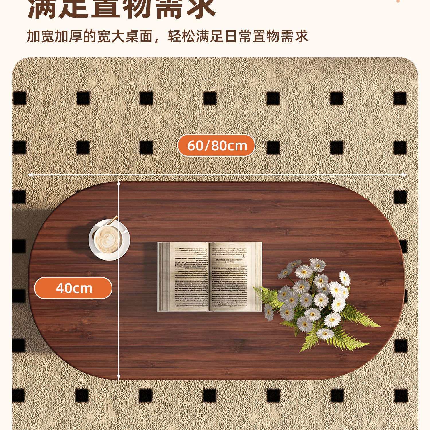 可移动茶几带轮客厅户型中古双层多功能滑轮万向轮二层边几小推车