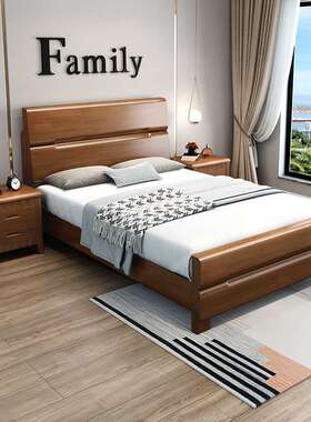实木床现代简约1.2m1米35儿童老人床小户型宿舍公寓经济型单人床