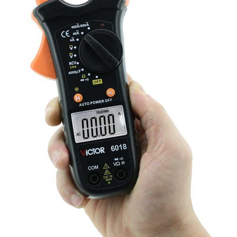 VICTOR胜利VC6017/VC6018数字钳形表小电流表 制冷维修电工钳表