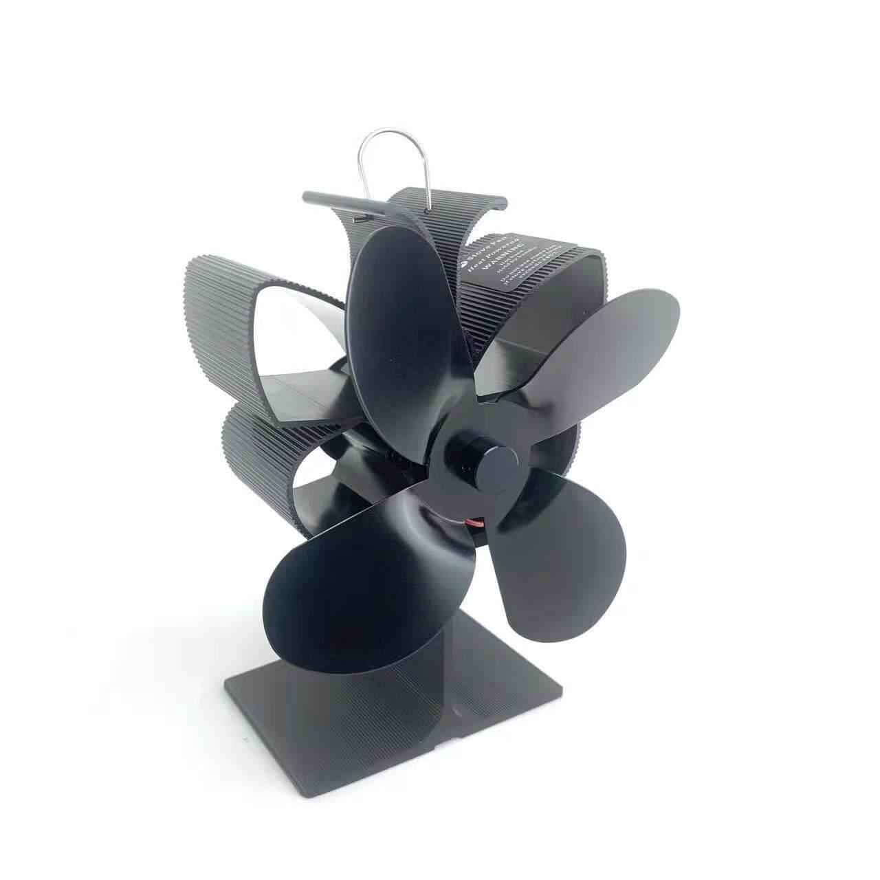 壁炉风扇新款蝴蝶款热动力风扇生态木壁炉加热炉灶热风扇跨境爆款