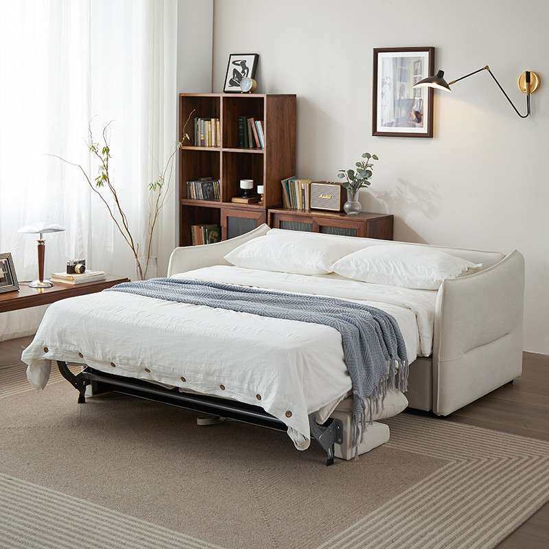 沙发床两用带床垫全拆洗可折叠小户型奶油风双人位布艺沙发