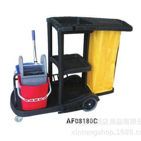 白云清洁AF08180B酒店宾馆多用途清洁车手推保洁车服务车08180C
