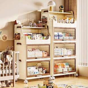 书架落地置物架可移动家用客厅一体靠墙储物柜免安装学生儿童书柜