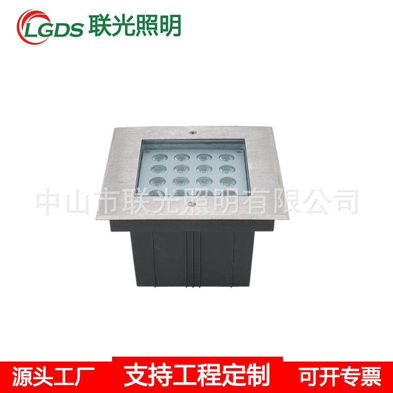 LED埋地灯9w16w36W草坪方形地埋灯 七彩照树灯嵌入式广场景观射灯