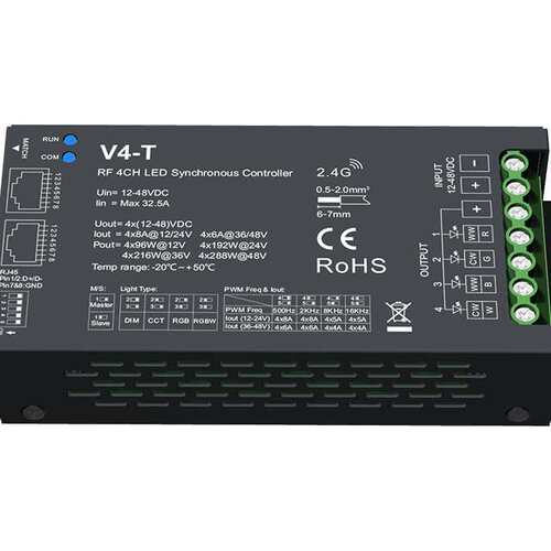 12-48VDC 4路*8A RF 同步控制器 V4-T