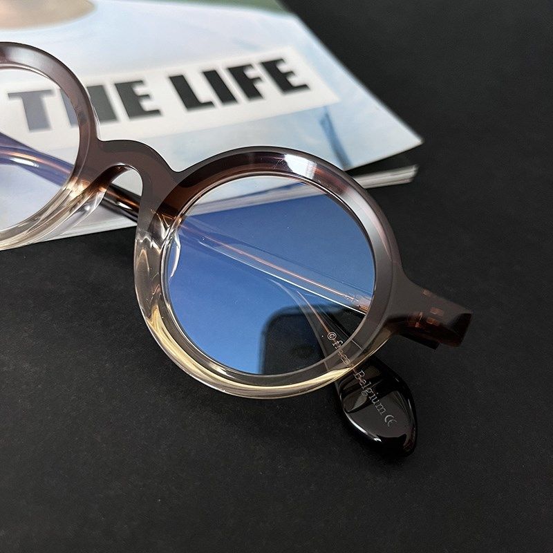 里予2023新复古怀旧渐变小圆框板材手工眼镜文青男气质女可配近视,ZIPPO/瑞士军刀/眼镜,定制成品光学镜,淘宝优惠券,粉丝福利购,淘宝优惠卷