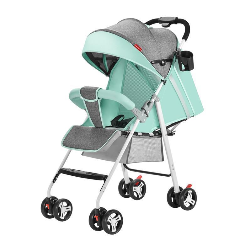 新款推车可坐可躺超轻便携折叠简易遛娃四轮减震宝宝手推小婴儿车