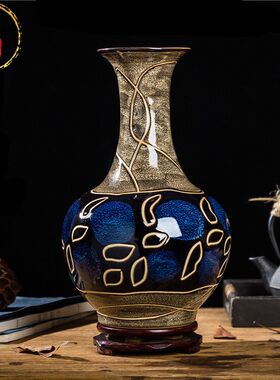 威弗列德电视柜酒柜插花摆设现代古典中式客厅陶瓷工艺品花瓶摆件