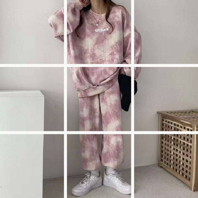 套装女装长袖长裤两件套2024新款春秋冬时尚休闲运动服情侣