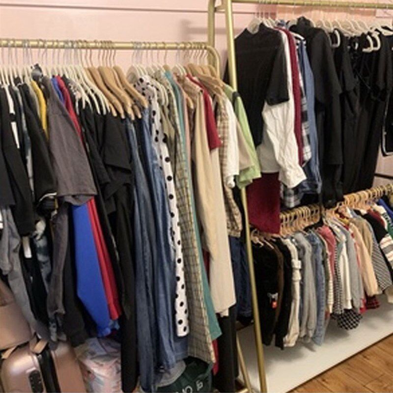 落地式金色婚纱礼服展示架子铁艺服装店挂衣架双层女装店西装货架