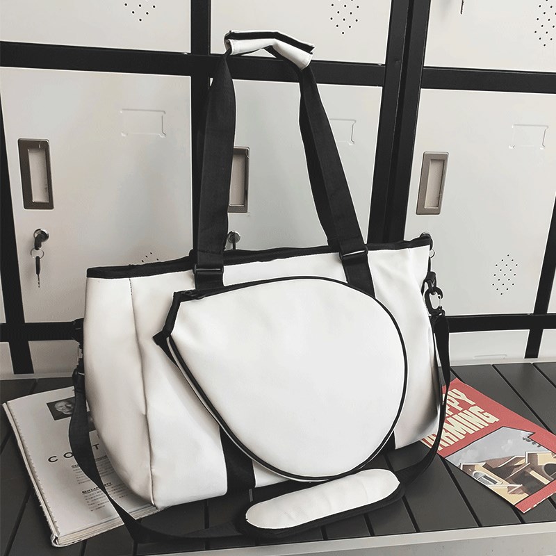 外出手提单肩袋子收纳行李包羽毛球包大容量运动防水健身包旅行包