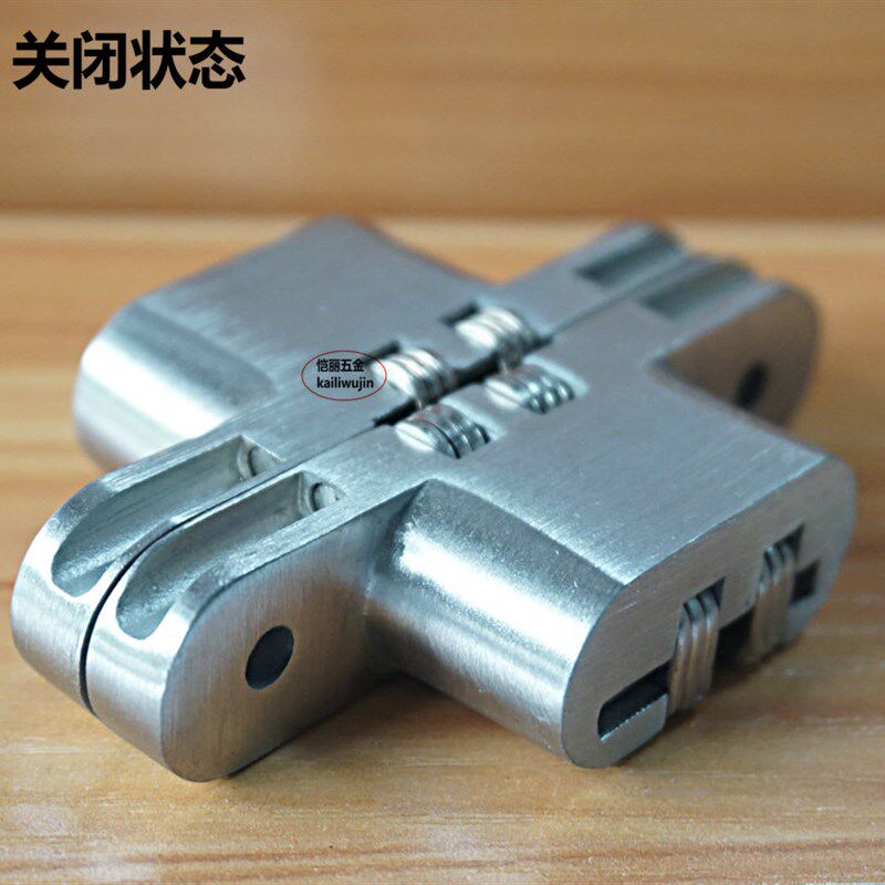 十字铰链暗合页桌折叠隐形门暗藏暗铰链304不锈钢隐形门合页柜门