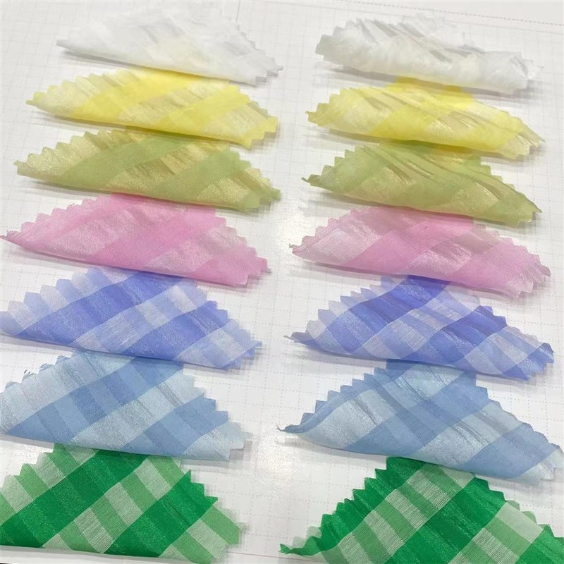 彩色亮丝薄薄面料 微透软纱薄纱布料汉服连衣裙衬衫童装面料