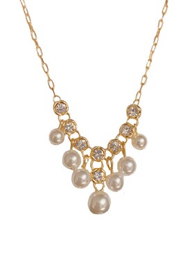 法式时尚温柔不规则珍珠流苏吊坠项链网红个性轻奢高级感锁骨链