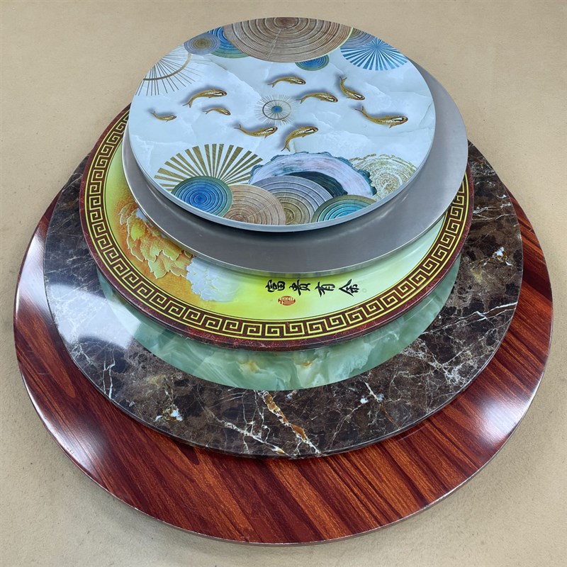 不锈钢转盘(不含桌子)带转轴加厚家用圆台面板转盘流动酒席圆桌面
