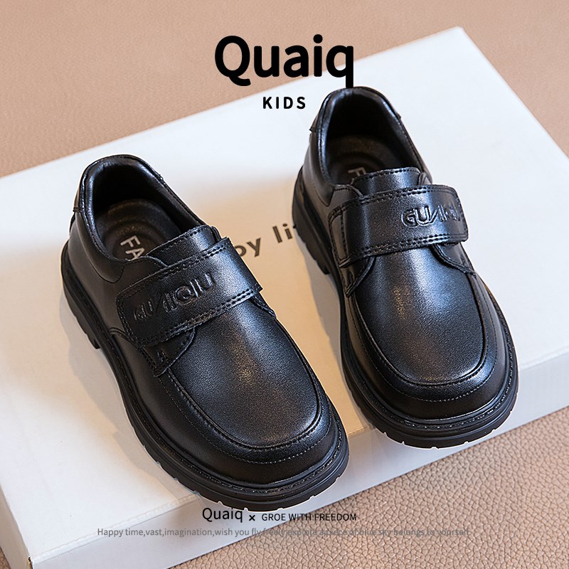 男童皮鞋镂空黑色软底儿童表演出鞋男孩凉鞋真皮春秋新款英伦单鞋