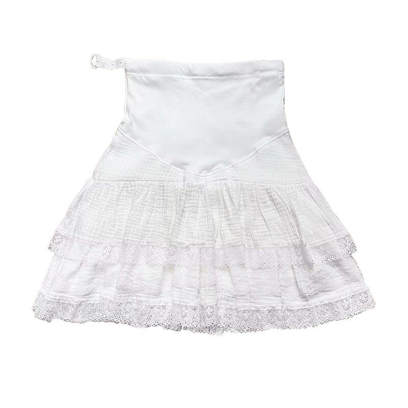 孕妇蛋糕半身裙夏季薄款双层下摆蕾丝花边百搭显瘦防走光蓬蓬裙子