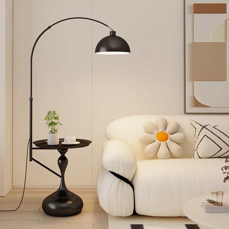 钓鱼灯落地灯客厅卧室沙发旁边几茶几轻奢高级感置物美式复古台灯