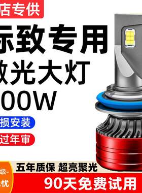 东风标致206207 3008 408 301 307 508改装专用LED远近光前大灯泡