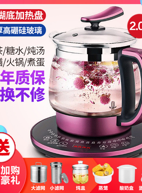 多功能养生壶全自动加厚玻璃炖汤壶电热烧水壶家家用煮茶器大容量