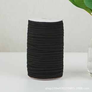 厂家现货0.3cm 口松紧带扁橡筋 1.2cm黑白彩色走马带跑马带袖