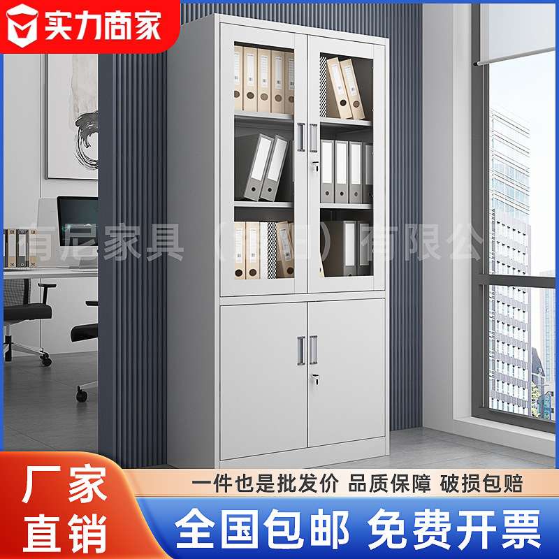 文件柜铁皮柜财务凭证钢制办公桌柜带抽屉资料储物柜矮柜档案
